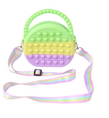 China Funny Educational Toy Pop Purse, Pop Shoulder Bag Busy Person Purse for Girl, Sensory Pop Toy Silicone Busty Bag for Kids for sale