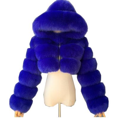 China 2021 New Arrival Royal Blue Faux Fur Coat Breathable For Woman for sale