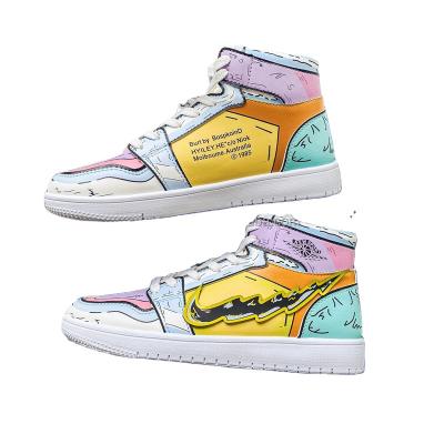 China Fashion trend autumn 2021 new men's shoes cartoon co-branded student trend skateboard shoes for sale