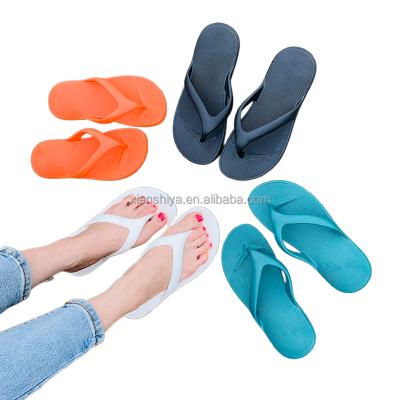 China 2021 Hot Sale Waterproof Eva Beach Flip Flop Flip-Flops Lightweight Arch Support Summer Women And Men Flexible Slippers for sale