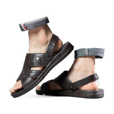 China Cheap Genuine Leather Summer Lightweight High Quality Prices Plus Size Men's Sandals for sale