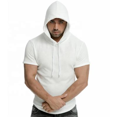 China Anti-wrinkle Men's Spring And Summer Hoodies Casual Mens White Hooded Mens Sports Half Sleeve Hoodies for sale