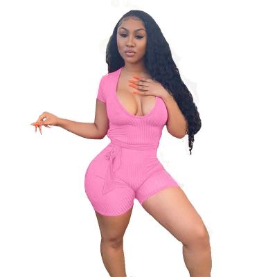 China QUICK DRY Women's Outfits Sexy One Piece Rompers Bodycon Overalls Jogger Overalls Short Overalls for sale