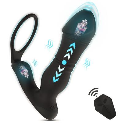 China Real Touch Feeling Prostate Massager Vibration Real Touch Feeling Butt Plug Vibrator Anal Plug Gay Couples Sey Toys Remote Control Thrusting Price for sale