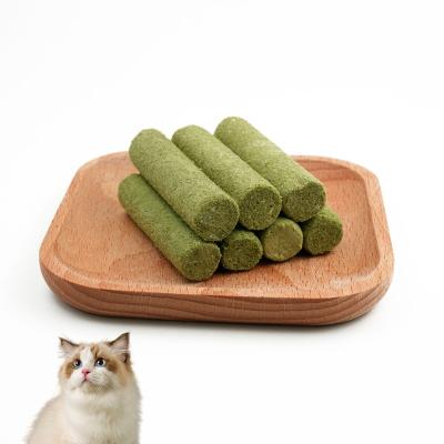 China Skin & Coat Health Hot Sale Healthy Natural Plant Zero Addition Cat Teeth Cleaning Stick Freeze-Dried Cat Grass Sticks For Cats for sale