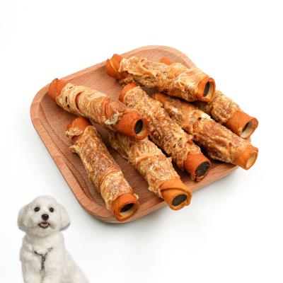 China Skin & Coat Health New Products Factory Chicken Rawhide Sticks Pet Treats Chicken Wraps Dog Chew Sticks Snacks for sale