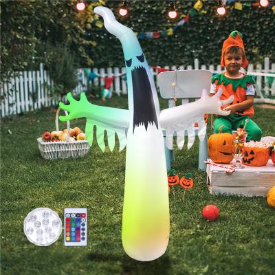 China Eco-Friendly PVC Halloween Ghost Blow Up Yard Decoration Inflatable Outdoor Colorful Darkening Clearance With LED Lights Item For Holiday Party for sale