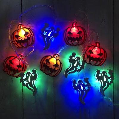 China Halloween String Lights Battery/Adapter Powered Led Halloween Pumpkin Decoration Led String Lights Bat Ghost Halloween Lights for sale