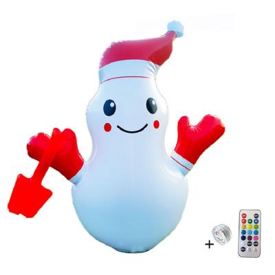 China Cheap Luxury 2.5ft Custom Design Christmas Advertising 75cm Inflatable Snowman Pattern Decorations Outdoor With Light for sale