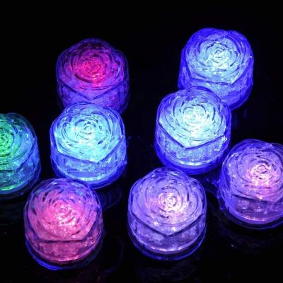 China Grow in Dark 12PCS/Pack LED Ice Cube Multiple Color Glow Lights Toy Party Bars and Festival for sale