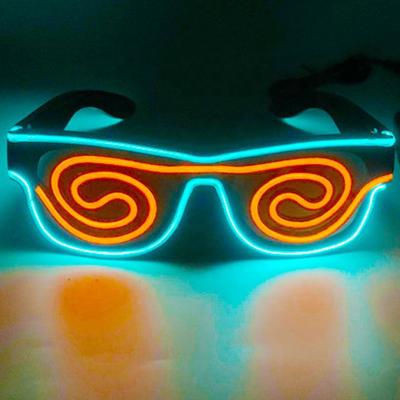 China The New Fashion ABS 2021 Lead Glasses Technology Creative Futuristic Cyberpunk Party Light Glasses for sale