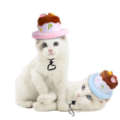 China Viable Cat Pet Halloween Monster Cake Hat Tall Pet Birthday Party Hat for sale