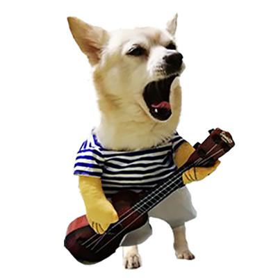 China Viable Hot Summer Slim Pet Guitar Costumes For Halloween Fun Pet Costumes for sale