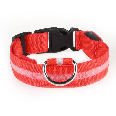 China Factory direct sale padded LED pet collar padded flashing glowing dog collar for safety walking pet and against lost pet for sale