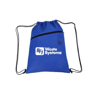 China Two Pocket DAY BACKPACK High Quality Polyester Backpack Running Bag Gym Bags With Earphone Hole for sale