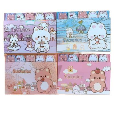 China Cute Pattern Color Cartoon Stationery Office Style Self-adhesive Hot Selling Self-adhesive Notepad for sale