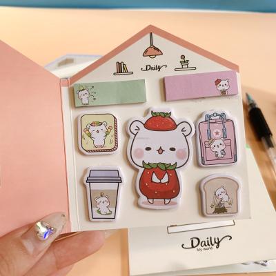 China Self Adhesive Hot Selling Low Price Custom Home Shaped Cartoon Planning Notepad Colorful Map Sticky Notes for sale