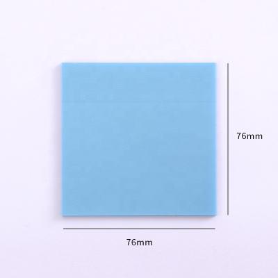 China New 6 color self-adhesive notes painting pet regular sticky notes transparent memo pad for sale