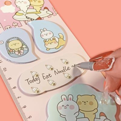 China Korean wholesale self-adhesive colorful sticky notes kawaii cartoon bear 7*17 stationary set for sale