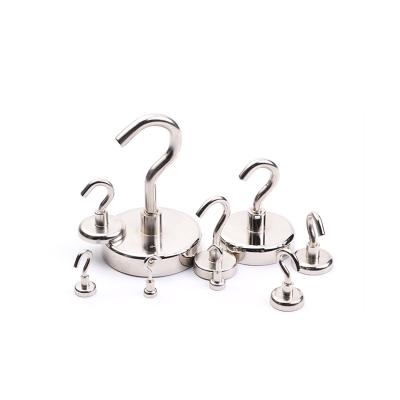 China Environmental Friendly Strong Powerful Heavy Duty Magnetic Hook Fishing Hook Neodymium Pot Magnet for sale