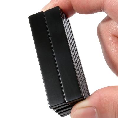 China Industrial Custom Rare Earth Square Magnet Black N52 Neodymium Block Epoxy Coated Magnets For Sale for sale