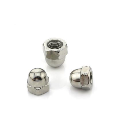 China Heavy industry m8 DIN917, DIN986, DIN1587 DOME NUT stainless steel DOME nuts carbon steel zinc blank zin-plated 304 316 grade 4.8 for sale