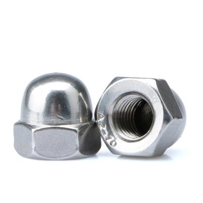 China Heavy industry m12 DIN917, DIN986, DIN1587 DOME NUT stainless steel DOME nuts carbon steel zinc blank zin-plated 304 316 grade 4.8 for sale