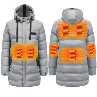 China 7 Panels Men's Winter Coat Battery Breathable Heating Heated Coat 5V 1.8A for sale