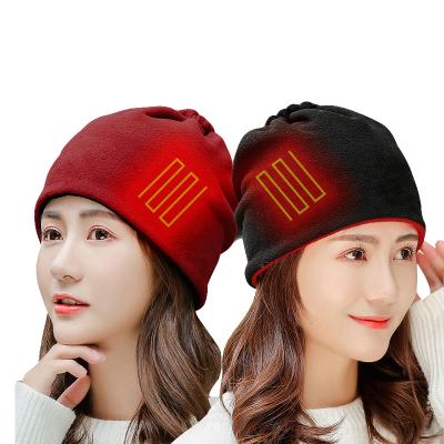 China Plush Women Winter USB Warm Battery Passionate Hat With Carbon Fiber Yarns for sale