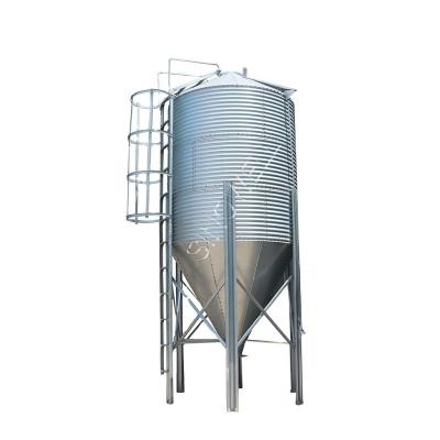 China Poultry Farm Used Fully Automatic Zinc-Coated Cone Poultry Feed Feed Storage Bottom Bin For Feed Granulator Power Control Hopper Bottom Grain Steel Silo for sale