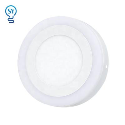 China Modern Ultrathin RGB LED Panel Recessed Ceiling Light 6+3w Color Changing Round Ceiling Downlight for sale