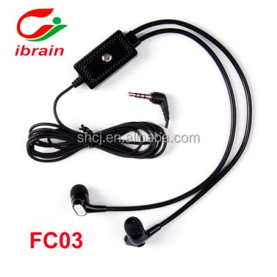 China Israel Patented Cheap Air Tube In-ear Headsets For Mobile Phones Radiation Free Earphone for sale