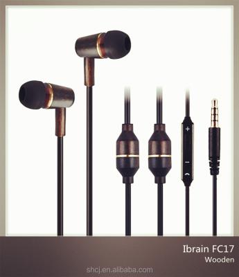 China 100% original wooden wellenss radiation protection earphone In-ear double FC17 for sale