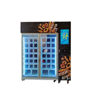 China Máquina de venda automática refrigerando do cacifo do pão com a tela de 22 polegadas e o leitor de cartão à venda