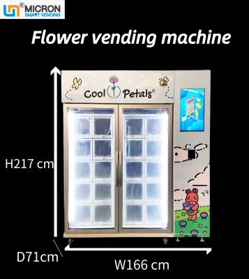 China 22 Inch Touch Screen Flower Vending Machine With Refrigerator Cooling System Locker Micron Smart Vending for sale