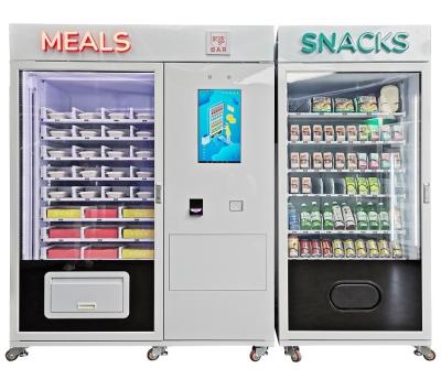 China Cooked Food Meal Vending Machine With NAYAX Card Reader To Sell Snack Ice Cream Drink for sale