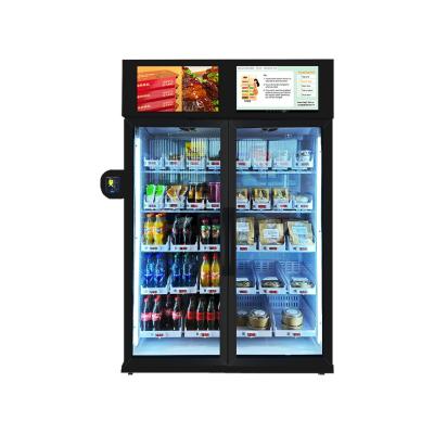 China Office Building Vending Unmanned Retail Vending Smart Vending Machine For Snacks drinks Wine Glass Bottle for sale