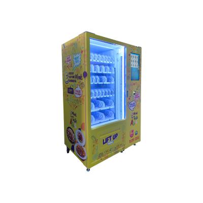 China Double Tempered Glass Door Snack Food Vending Machine For Airports And Train Stations for sale