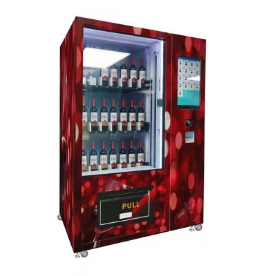 China Commercial Cocktail Vending Machine With Lift Age Verification For Glass-Bottled Alcohol Beer Wine for sale