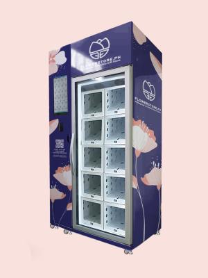 China Environmentally Friendly Fresh Flowers Bouquets Vending Machine Auto Defogging With Card Reader for sale