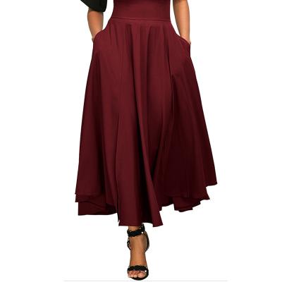 China New Trendy Fashion Solid Color Ladies Summer Breathable Skirt Long Casual Skirt Custom Made For Women Girl for sale