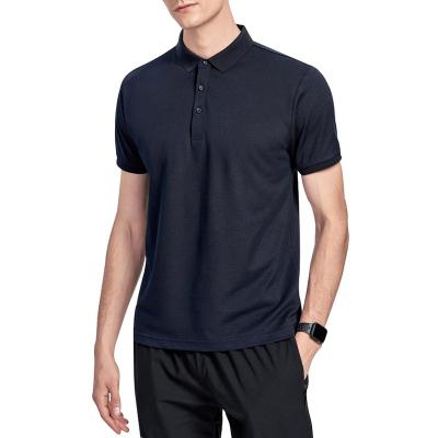 China Custom Made Anti-wrinkle Summer Fashion Men's Casual Polo Shirts Plain Color Polyester Short Sleeve Polo T-Shirt For Men for sale