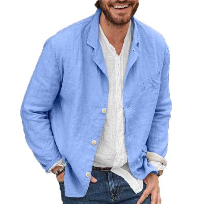 China Custom color 100% anti-pilling spring summer long sleeve empty canvas shirts for men solid plus size fashion casual mens shirts for sale