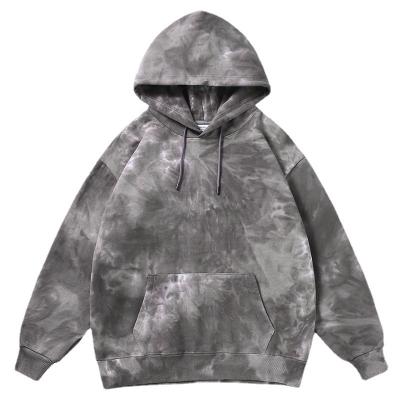 China Oversize Men's Acid Tie Dye Men's High Quality Hoodie Streetwear Anti-wrinkle Cotton Wash Hoodie for sale