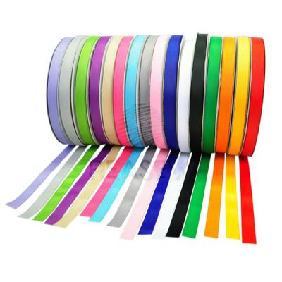 China Wholesale Cheap Solid Double And Single Face Grosgrain Ribbon Satin Ribbon For Gift Wrapping for sale