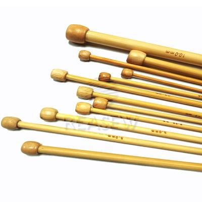 China Hand knitting natural single head bamboo knitting needle for hand knitting for sale