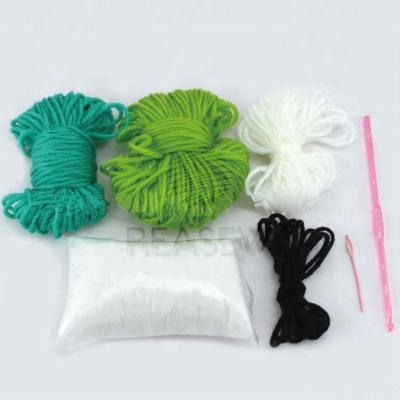 China Viable Cute Craft Set DIY Animal Crochet Set Kids Knitting Yarn Kit for sale