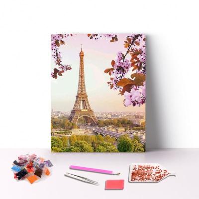 China CLASSIC Adult 5D DIAMOND Art Set Eiffel Tower Diamond Painting Cross Stitch Set Suits Home Decoration Wall Decoration for sale