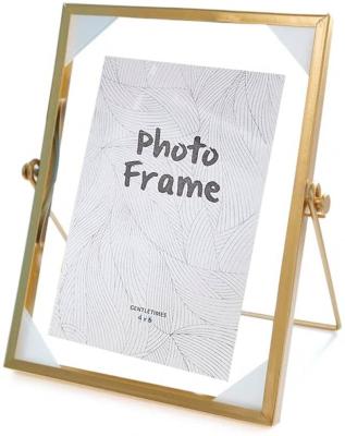 China Modern Vintage Metal Picture Frame Picture Frame, Floating Picture Frame Glass Metal Picture Frame, Gold Picture Frame Picture Display for Office for sale