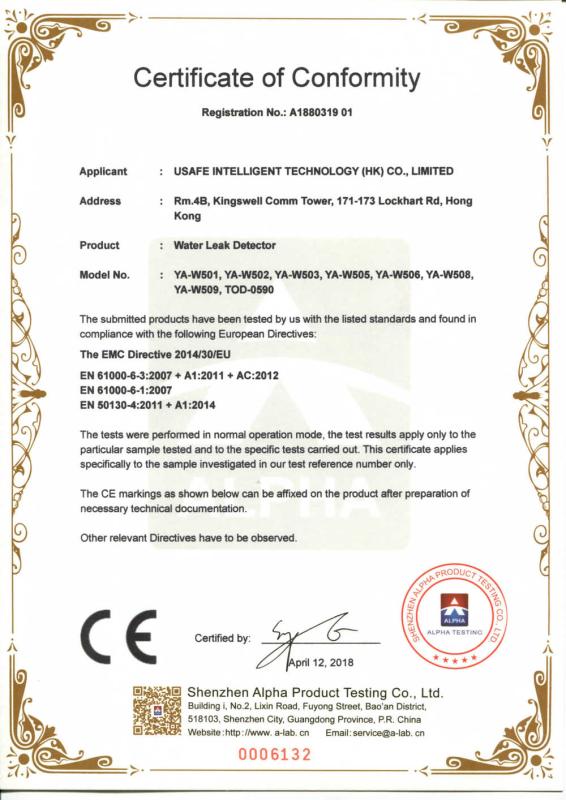 CE - Shenzhen Usafe Intelligent Technology Co., Ltd.